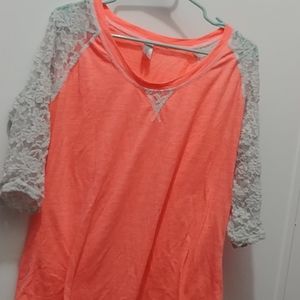 Neon orange shirt